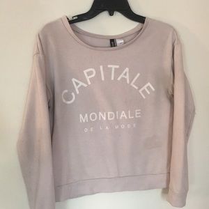 Blush pink long sleeve top